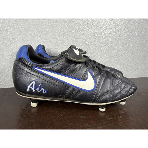 Vintage Nike Air Brasilia Men’s Football Boots Cleats Black/Blue/White Size 9.5 main image 7